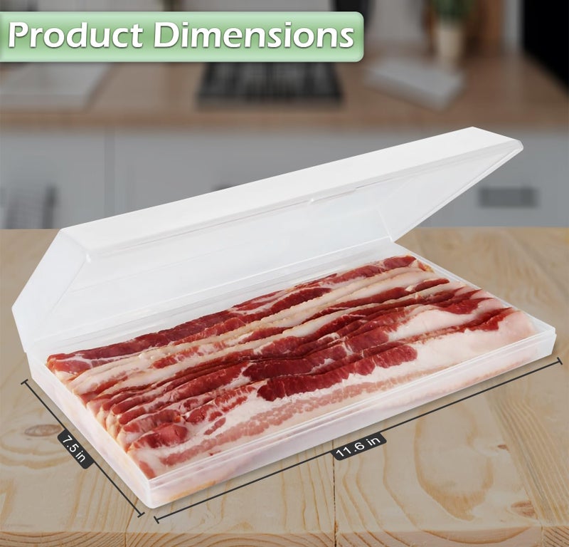 Home-X Bacon Saver - Plastic Airtight Bacon Container - BPA-Free, Dishwasher Safe, Leak-proof Bacon Storage Container for Fridge - Easy to Use Bacon Keeper for Home or Travel - Image 2